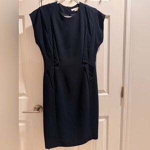 Elegant Navy Sheath Dress